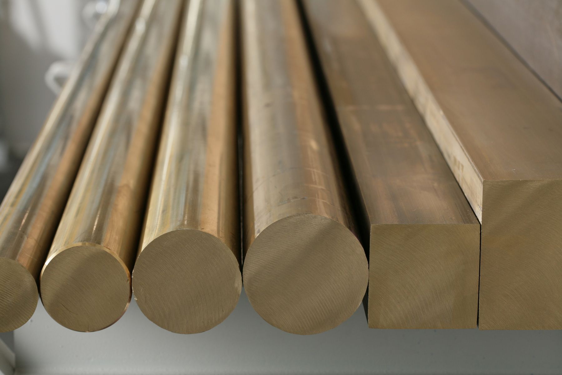 Brass, copper (also oxygen-free), red brass, bonze and more 